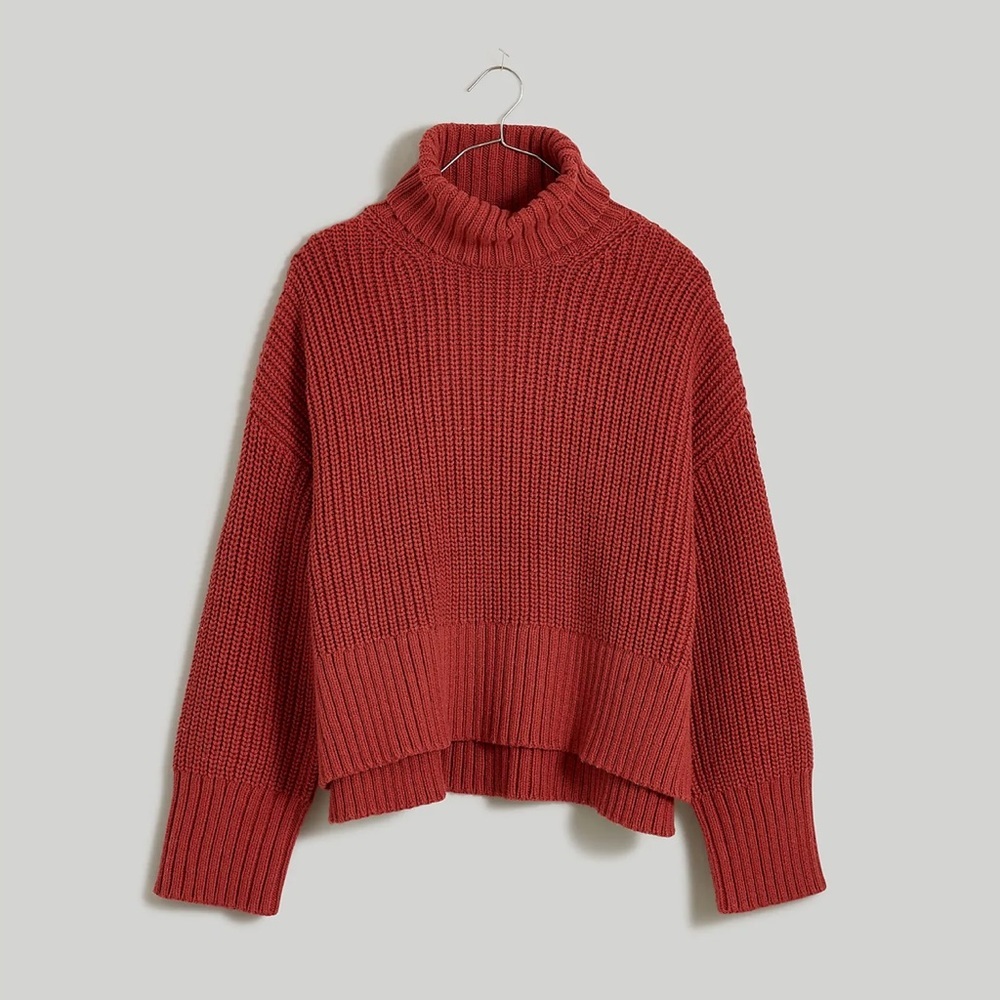 Wide Rib Turtleneck Sweater